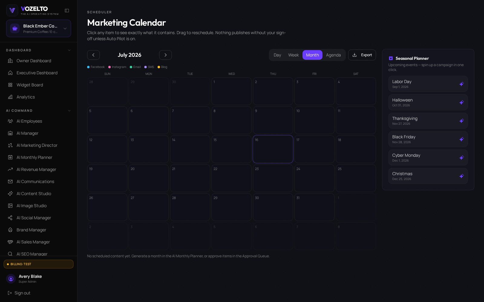 AI Monthly Planner